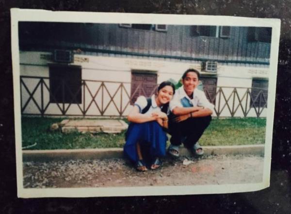 Leng et sa femme lorsqu'ils étaient étudiants à PSE