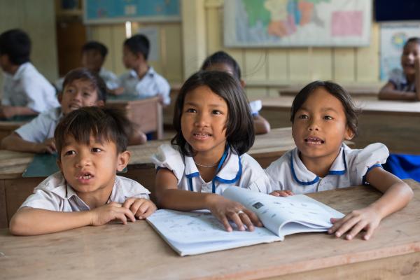 Kinder im Unterricht im PSE-Zentrum in Phnom Penh
